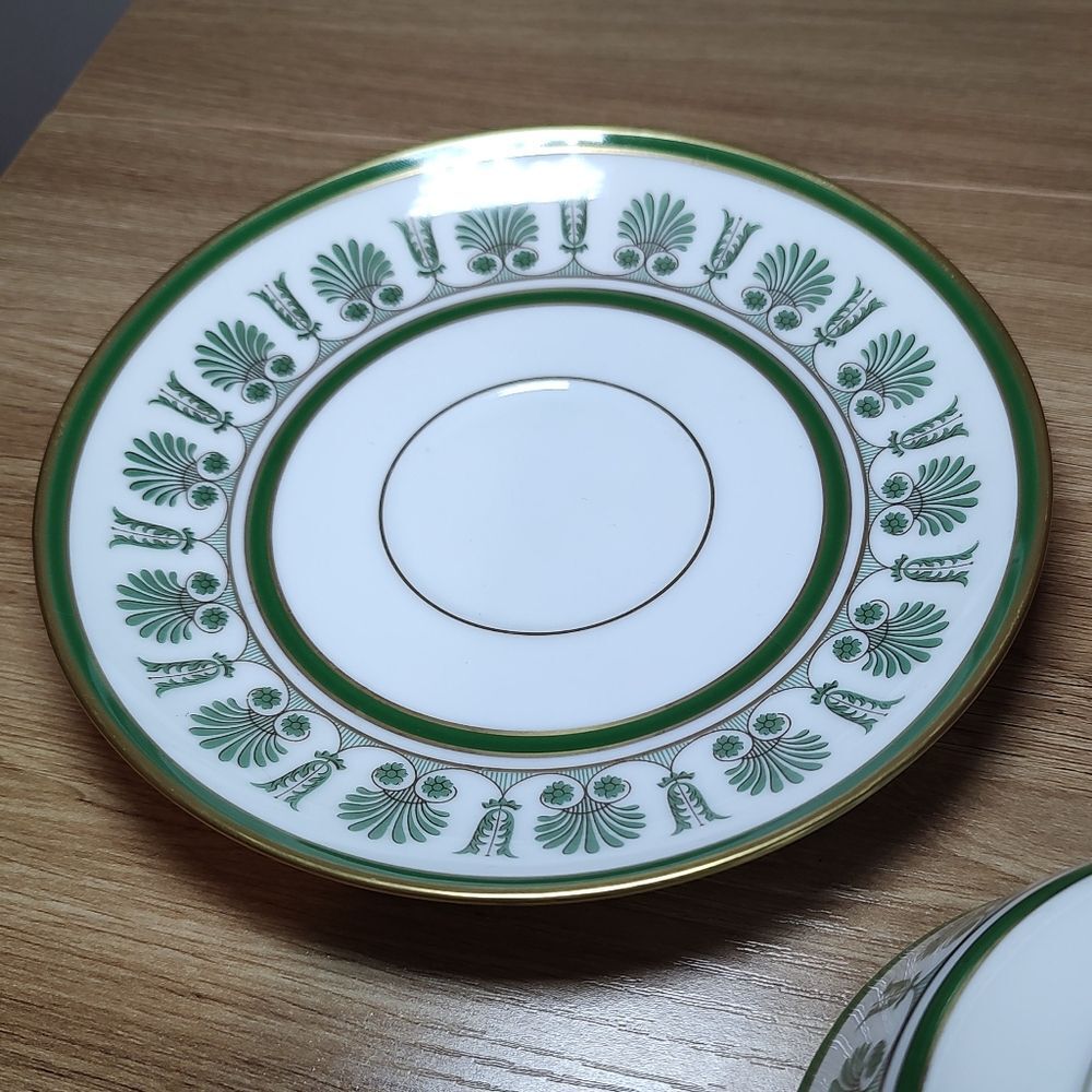 Richard Ginori Green Pattern Fine China Cup And Saucer - Picture 4 of 7